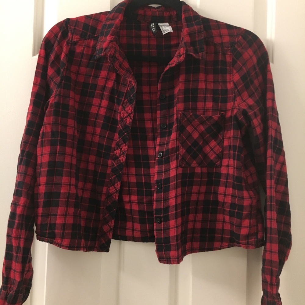 H&M Cropped Flannel